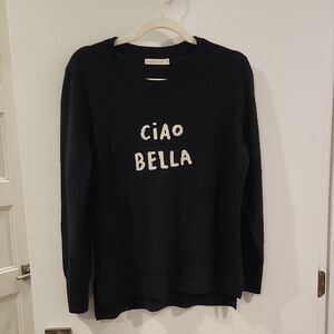 P2P 21" South Parade Black Cashmere Sweater